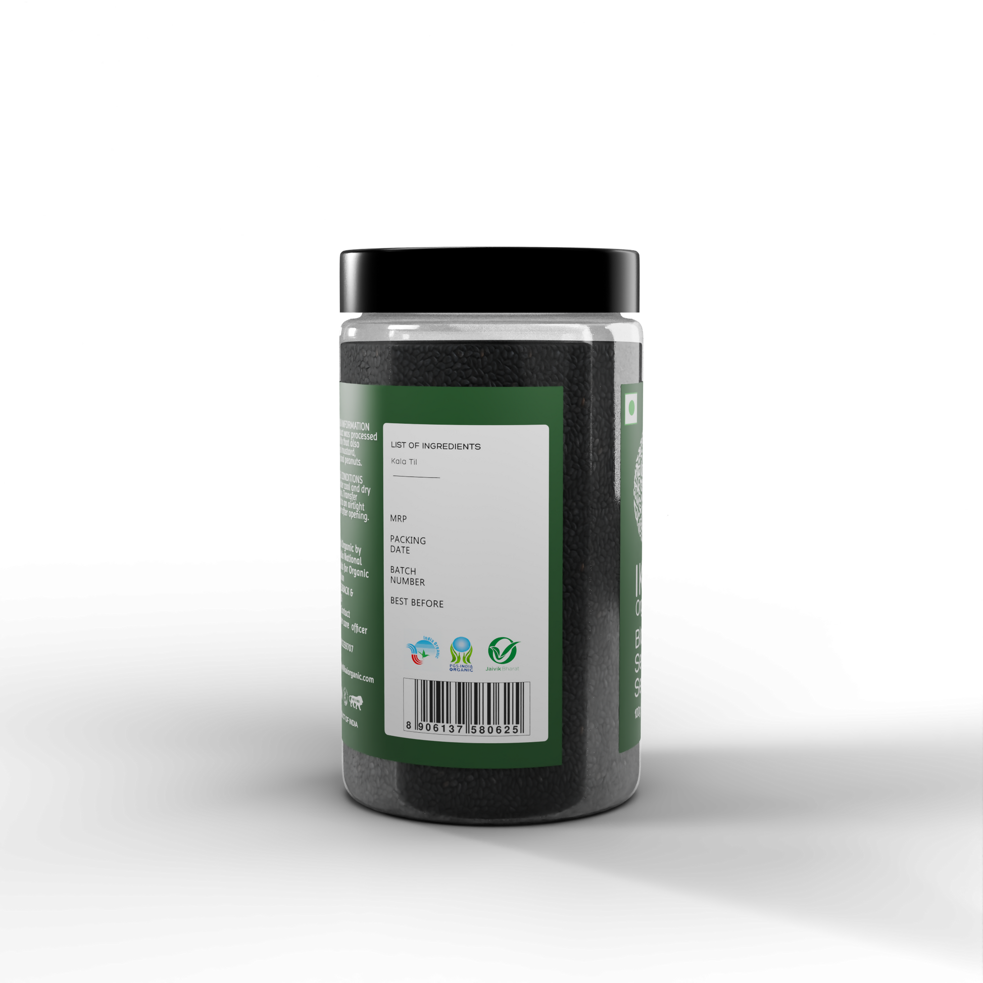 6 - Organic Black Sesame Seeds - 100g