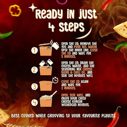 WickedGud Chilli Cheese Korean Instant Cup Noodles - Distacart