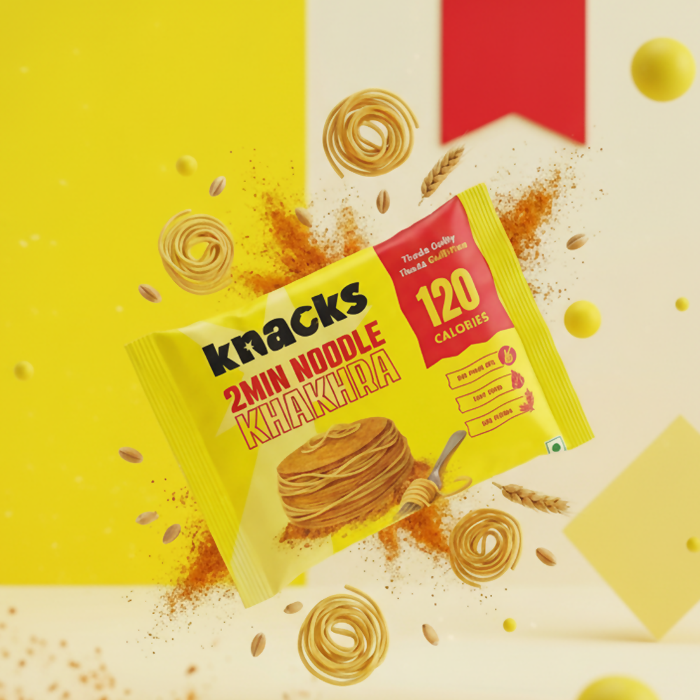 Knacks Coin Khakhra Crisps - 2Min Noodle Flavour - Dista