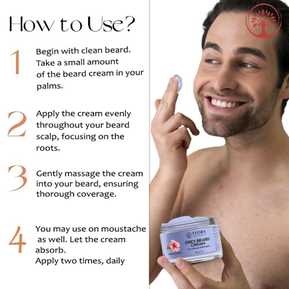 Ivory Natural Greys Beard Cream Restores Your Beard's Natural Color - Distacart