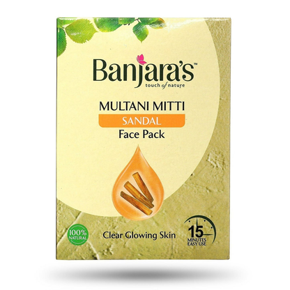 Banjara's Multani Mitti Sandal Face Pack Powder - Distacart