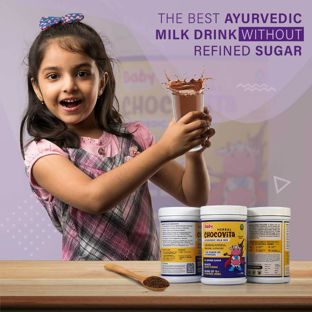 Babyorgano Herbal Chocovita Ayurvedic Milk Mix - Distacart