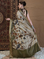 Thumbnail for Anouk Floral Zari Silk Blend Sungudi Saree