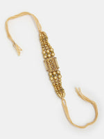 Thumbnail for NVR Men Set of 4 Multicolor Stone-Studded Ganesh Rakhi With Roli Chawal - Distacart