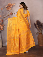 Thumbnail for Joban Fashion Banarasi Orange Woven Soft Silk Saree