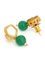 Thumbnail for Ruby Raang Green Kundan Studs