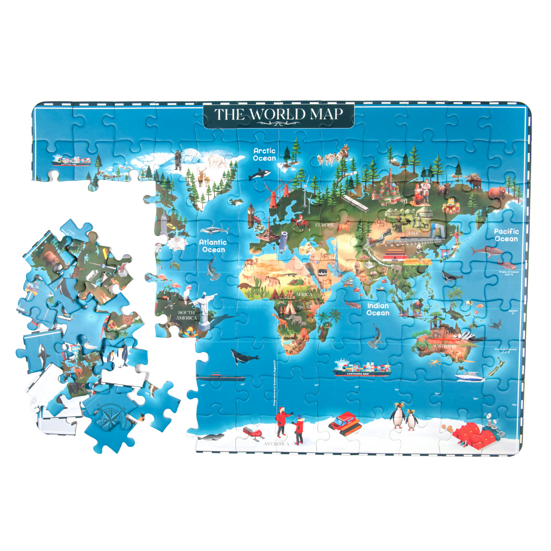 108 Pcs World Map Puzzle 2