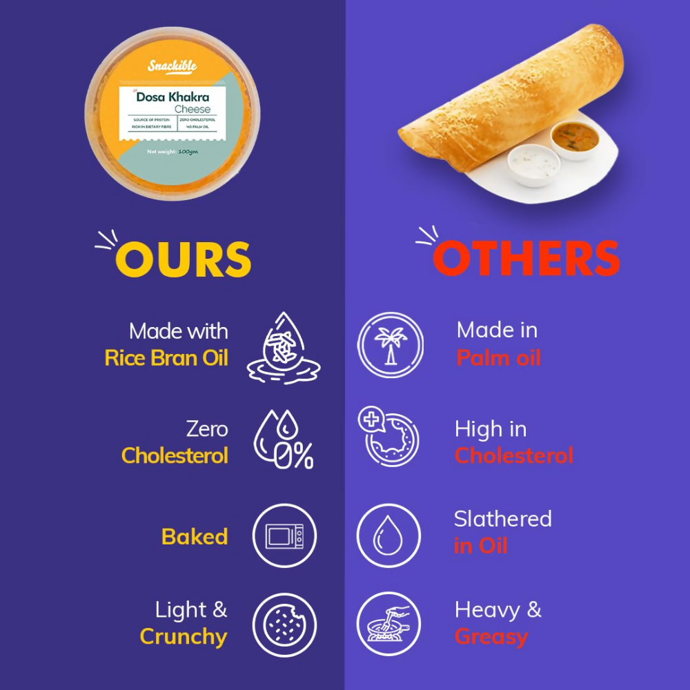 Snackible Cheese Dosa Khakra - Millet Snack - Distacart