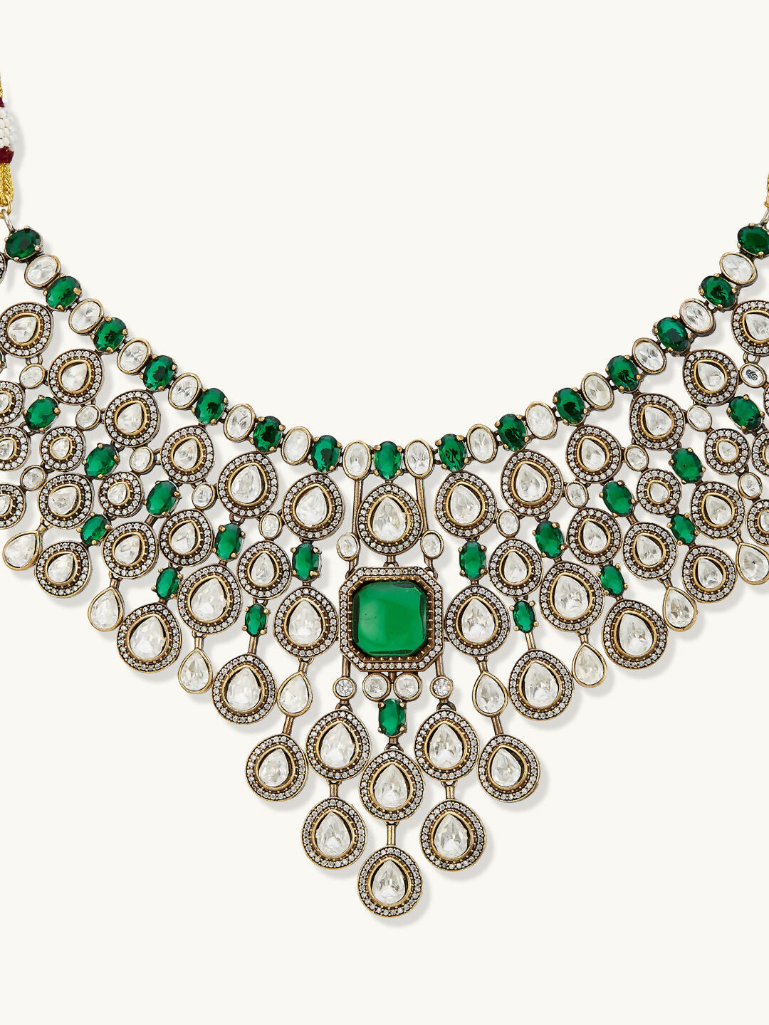 Nuyug Ethereal Kundan Necklace Set - Distacart