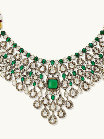 Nuyug Ethereal Kundan Necklace Set - Distacart