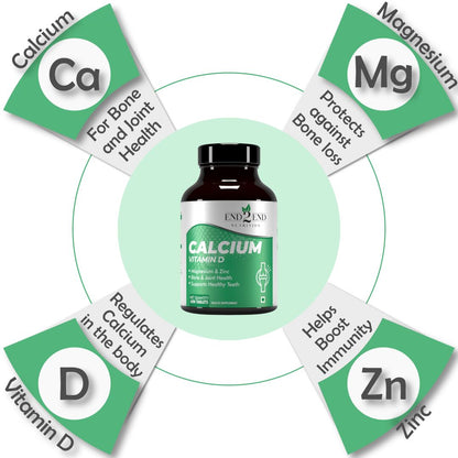 End2End Nutrition Calcium Vitamin D Tablets - Distacart