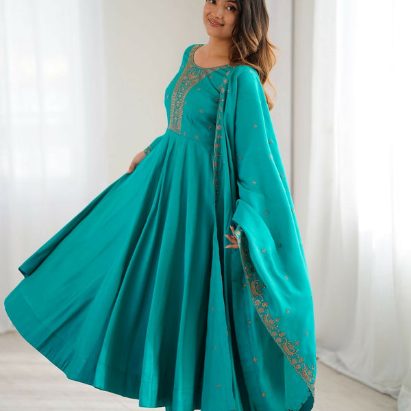Joban Fashion Rama Kurta Set Chanderi Sequence Embroidery Work