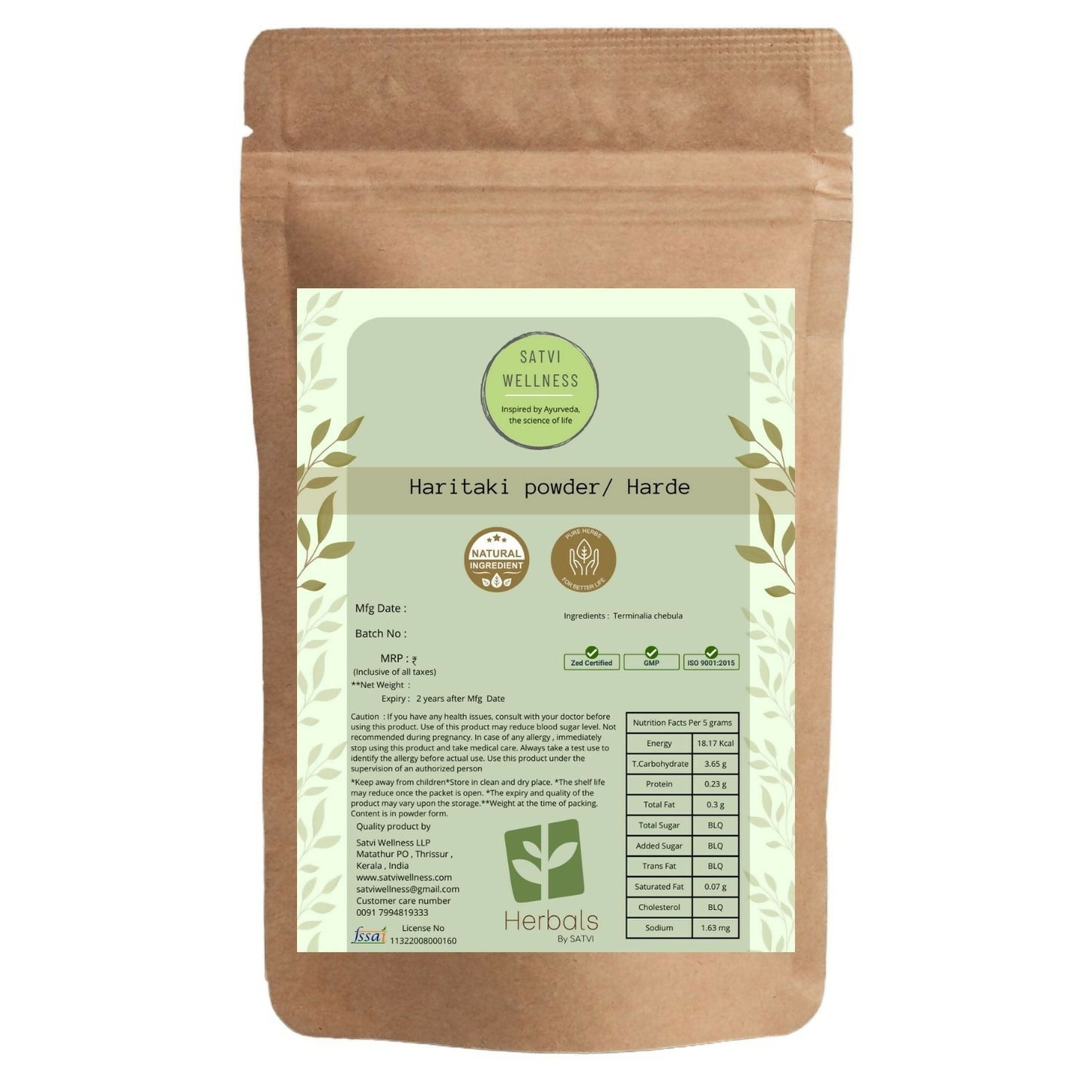 Satvi Wellness Haritaki Powder - Distacart