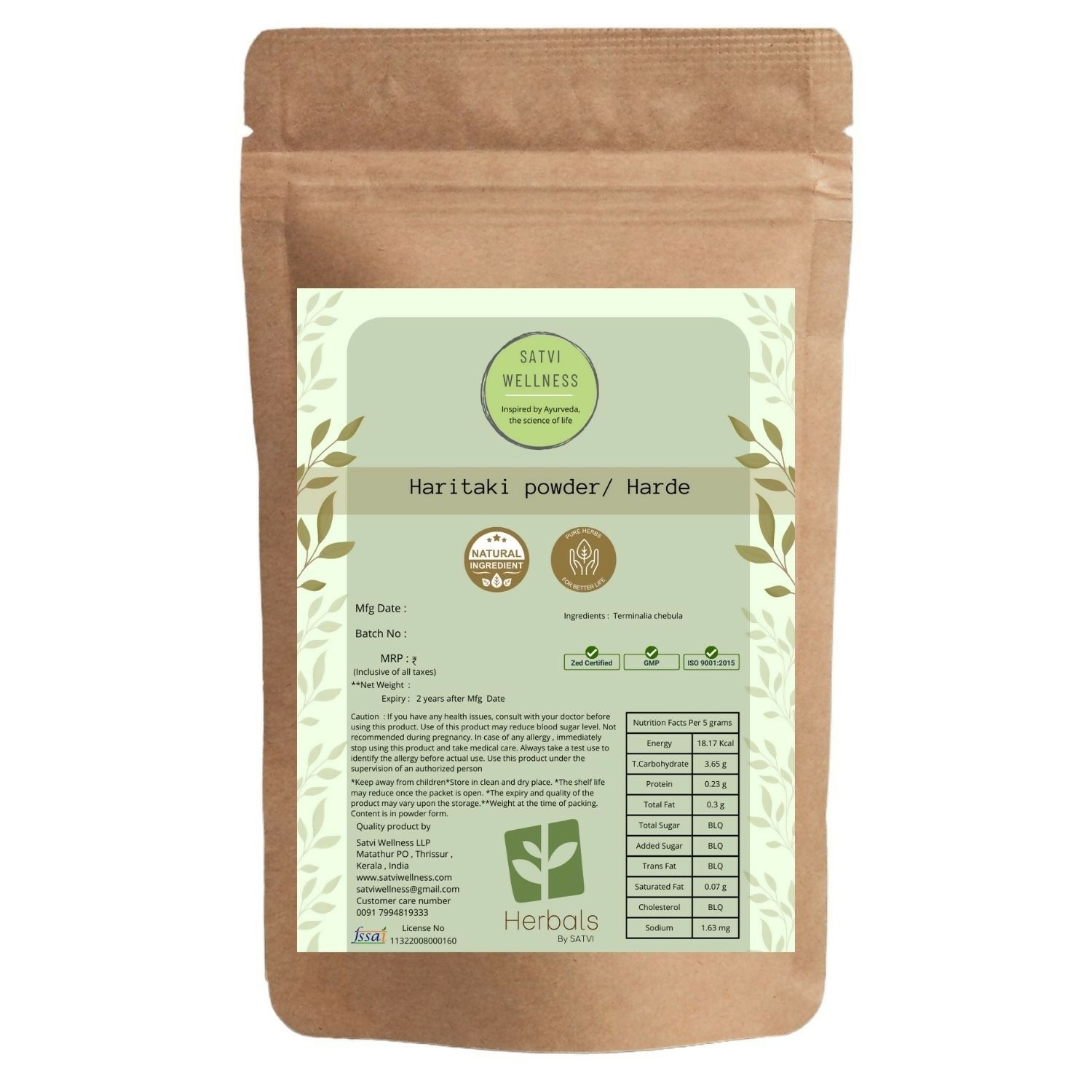 Satvi Wellness Haritaki Powder - Distacart