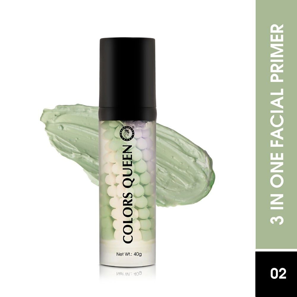 Colors Queen 3 in 1 Facial Primer - 02 Green - Distacart