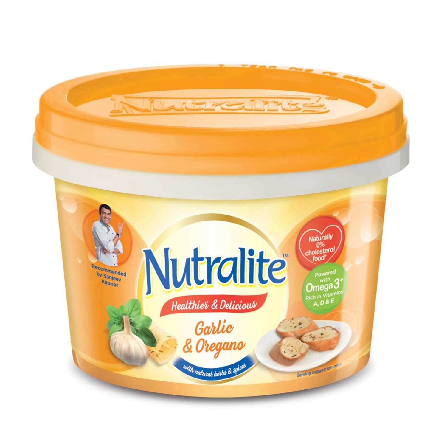 Nutralite Fat Spread - Garlic and Oregano Tub - Distacart