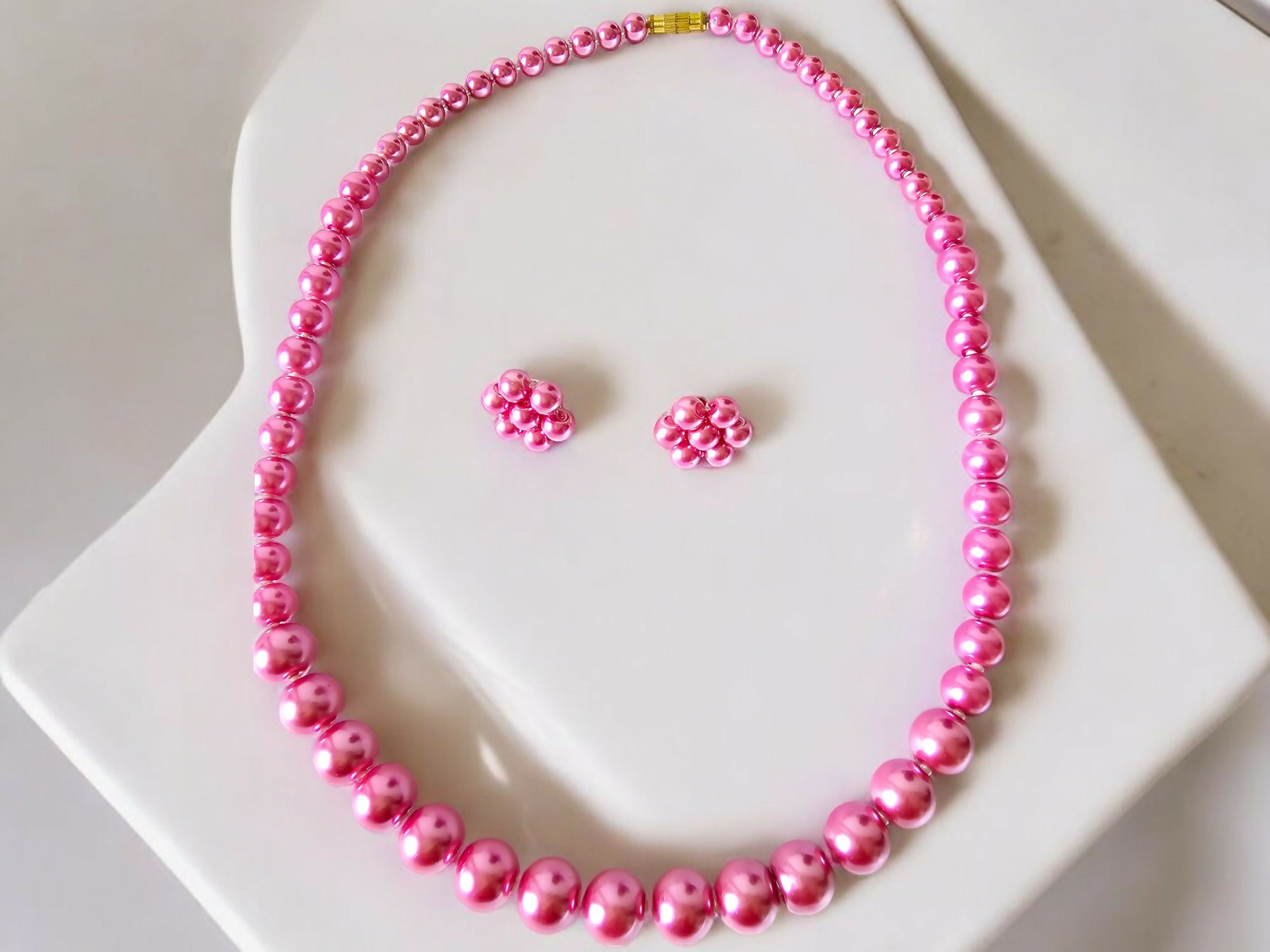 Inhanns Spectrum Everyday Pearl Sets - Single Strand - Pink - Distacart