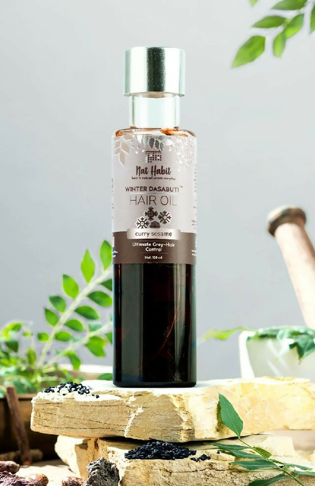 Nat Habit Curry Sesame Winter Hair Oil - Distacart