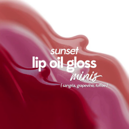 Ruby's Organics Lip Oil Gloss Minis Pack - Sunset - Distacart