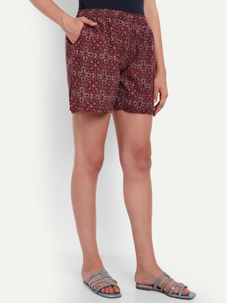 Alvano Printed Maroon Boxer Shorts - Distacart