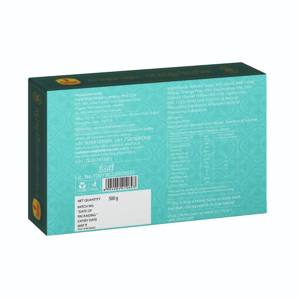 Haldiram's Orange Burfee - Distacart