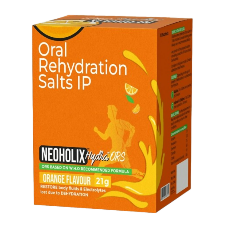 NeoHolix Hydra ORS Sachets Orange Flavour - Distacart