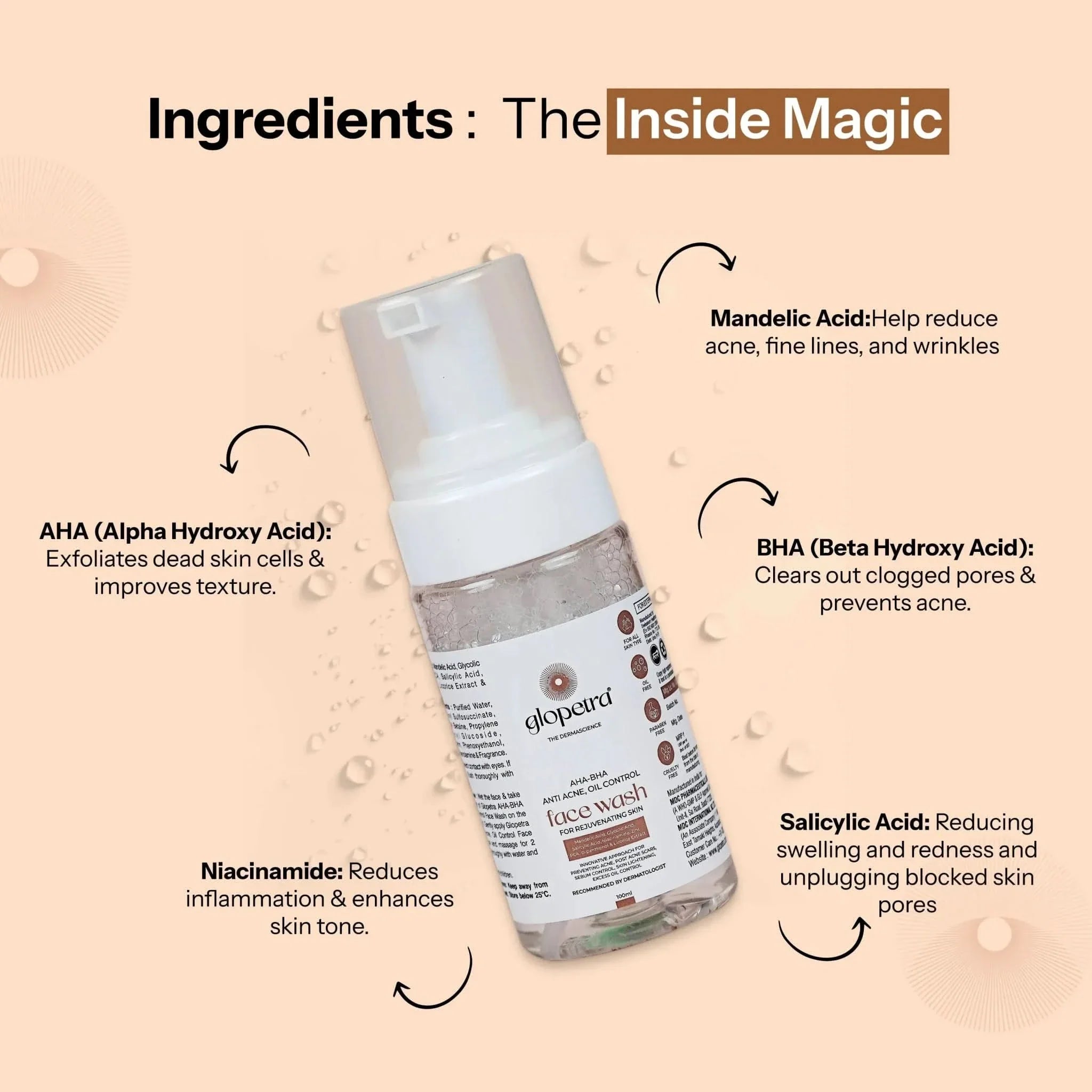 Glopetra Aha Bha Face Wash - Dista