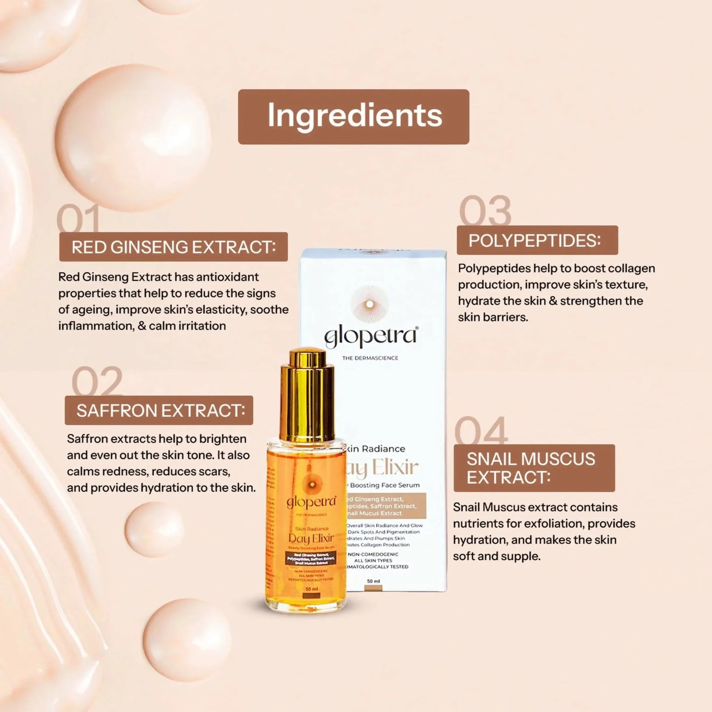 Glopetra Day Elixir Face Serum - Dista