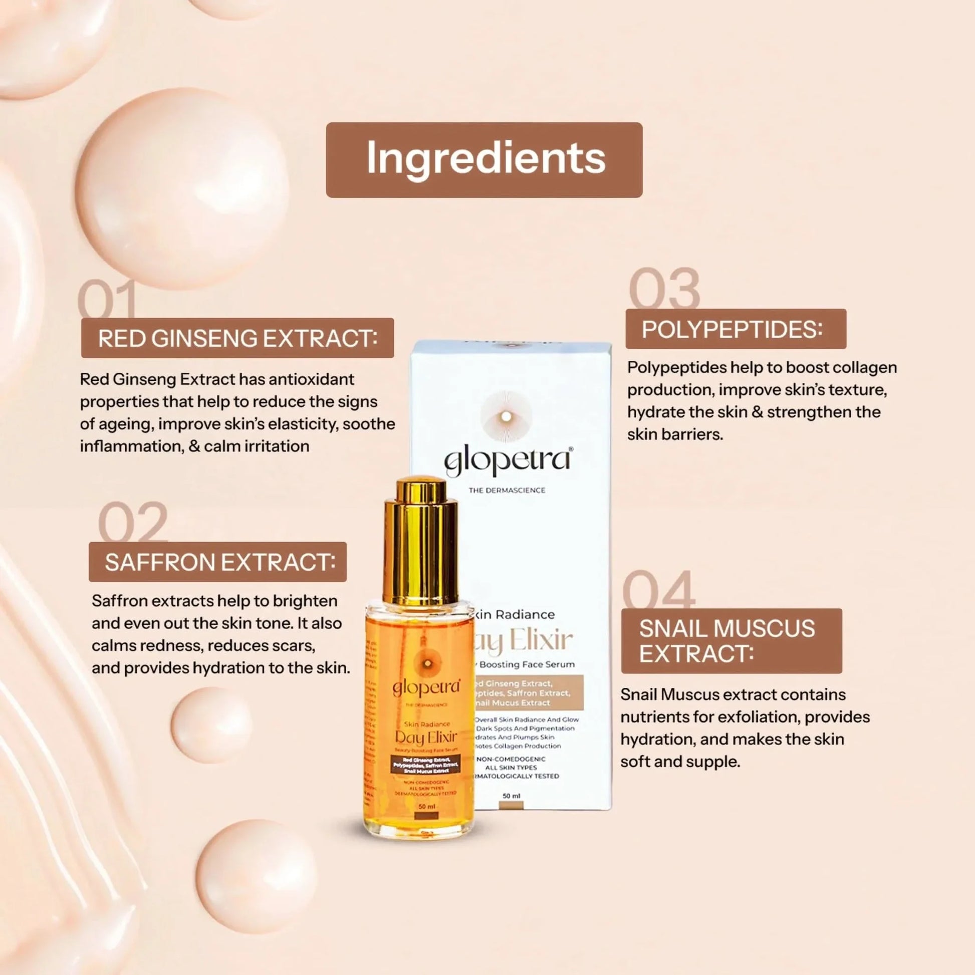 Glopetra Day Elixir Face Serum - Dista