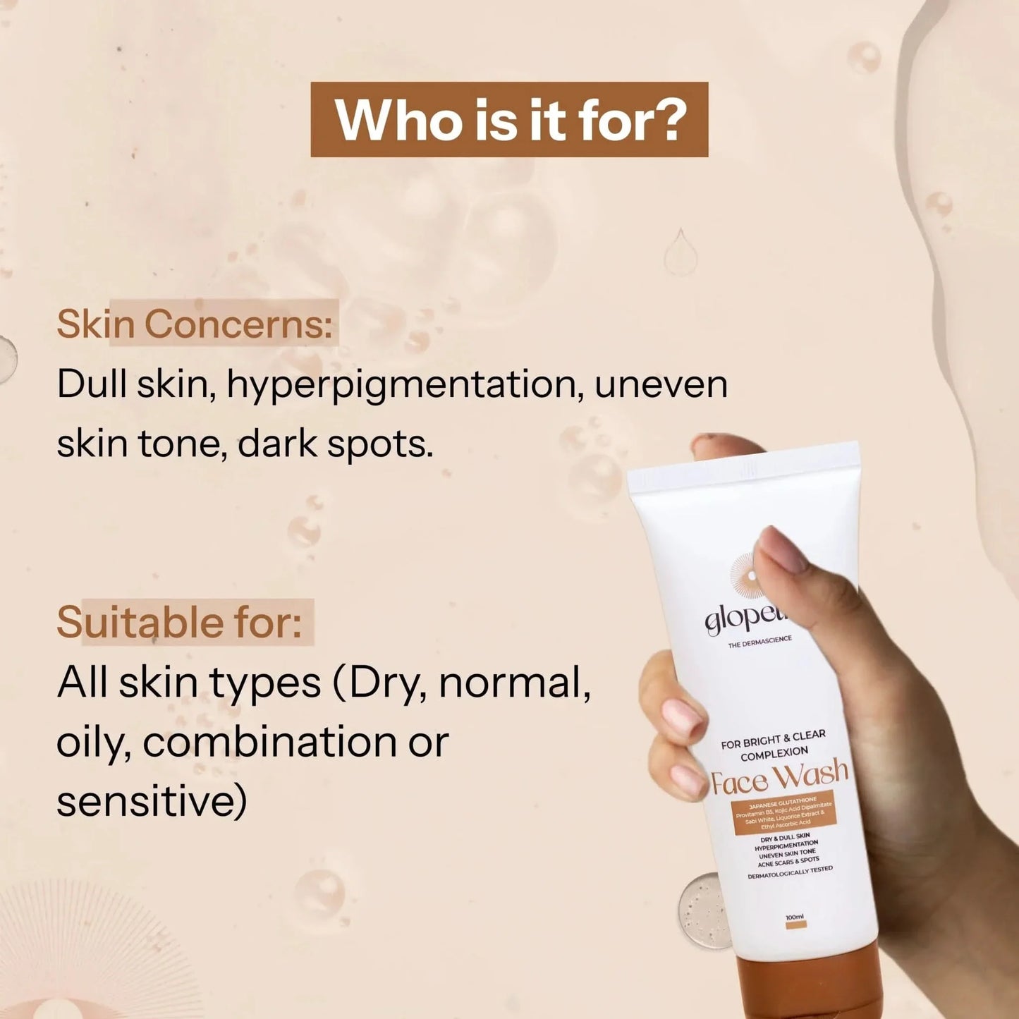 Glopetra Face Wash For Acne Scars & Spots - Dista
