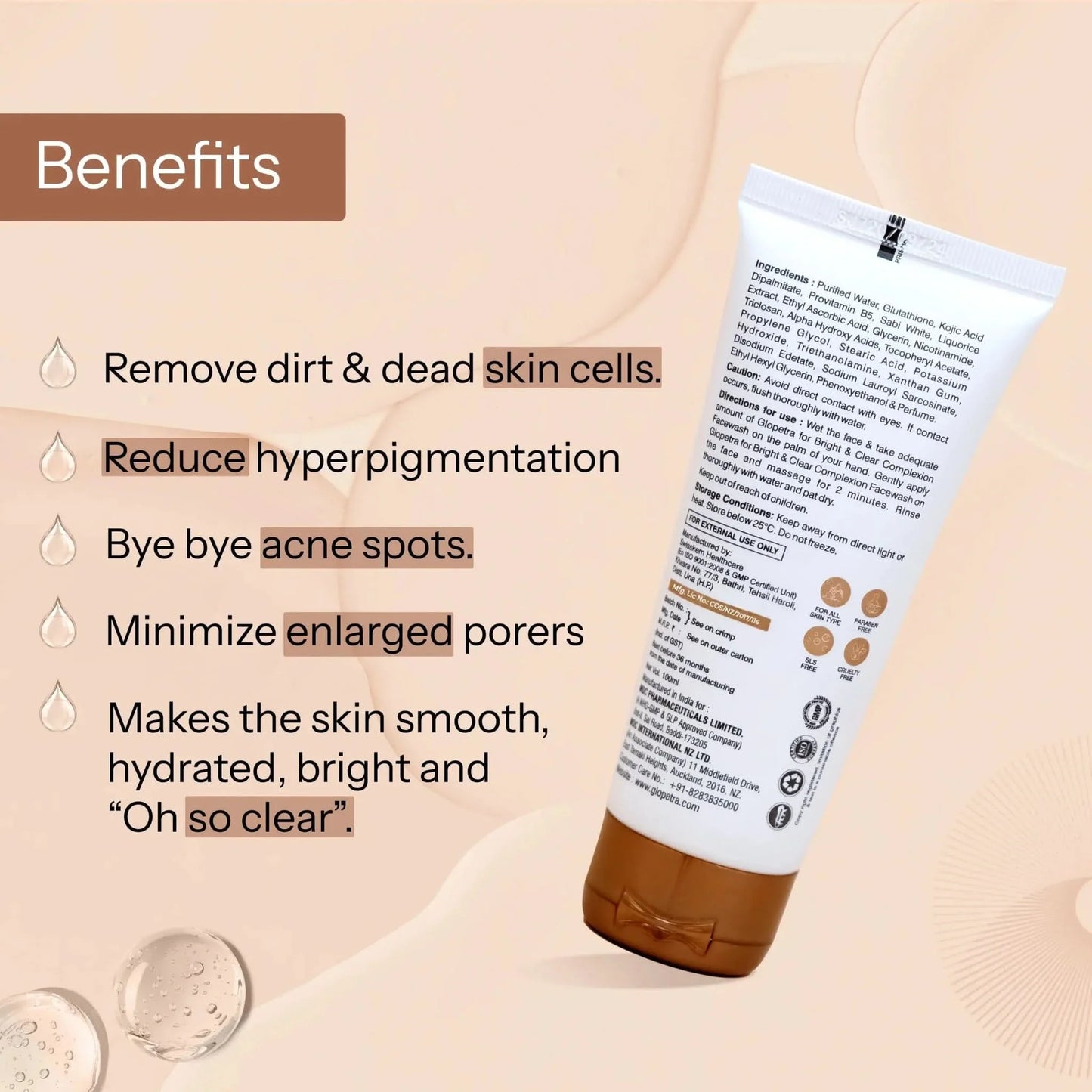 Glopetra Face Wash For Acne Scars & Spots - Dista