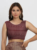 Thumbnail for Astita Linen Cotton Purple Saree