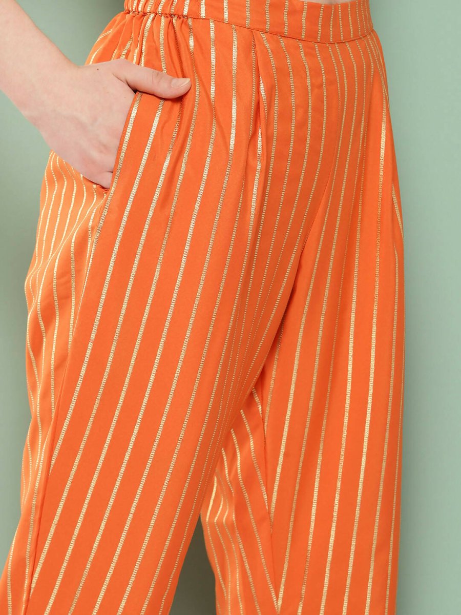 Ahalyaa Women's Traditional Wear Co-ods - Orange - Distacart