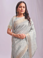 Thumbnail for Astita Organza Sky Blue Saree