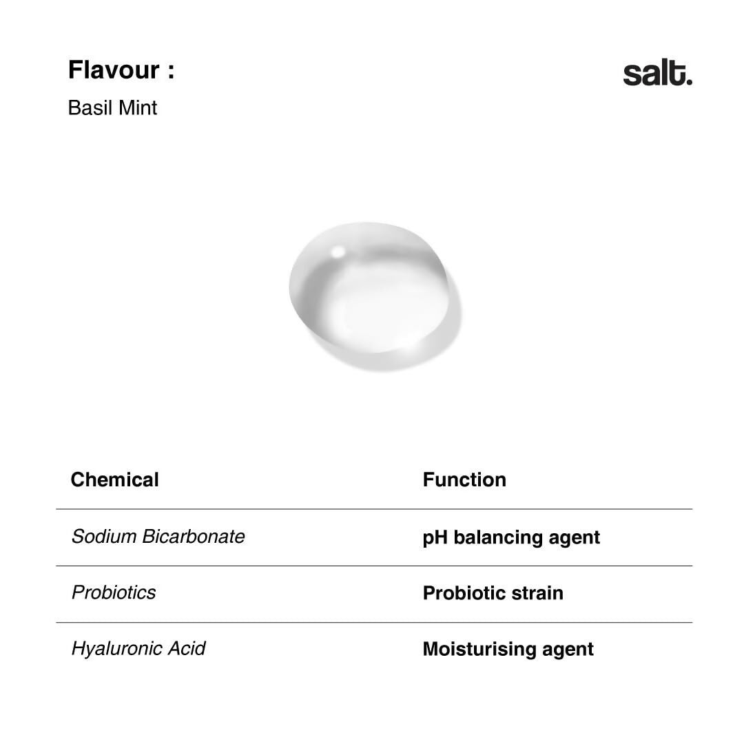 Salt. Oral Care Balance Mouthwash Natural Alkaline Probiotic Mouthwash with Basil Mint - Distacart
