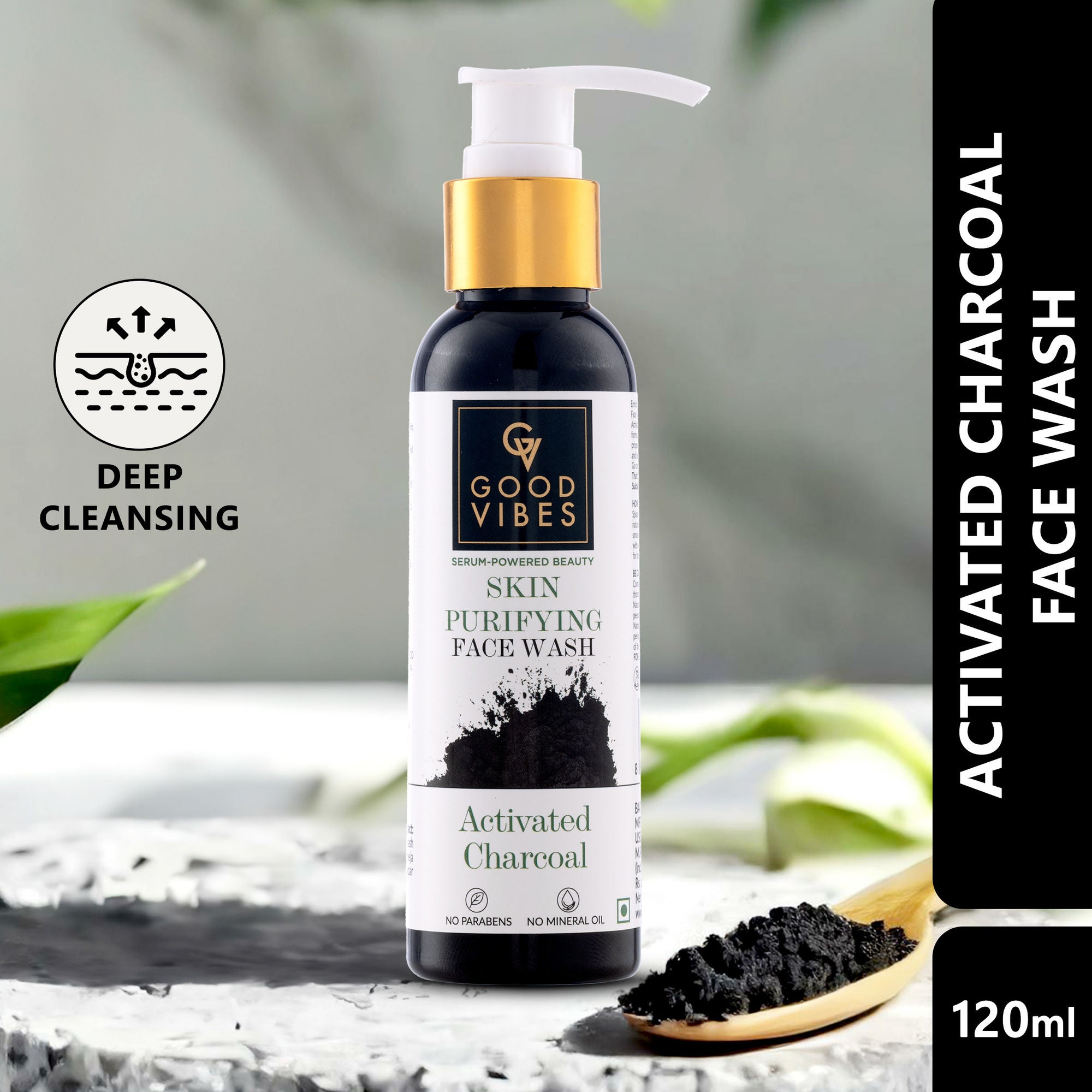 Good Vibes Activated Charcoal Deep Cleansing Face Wash - Distacart