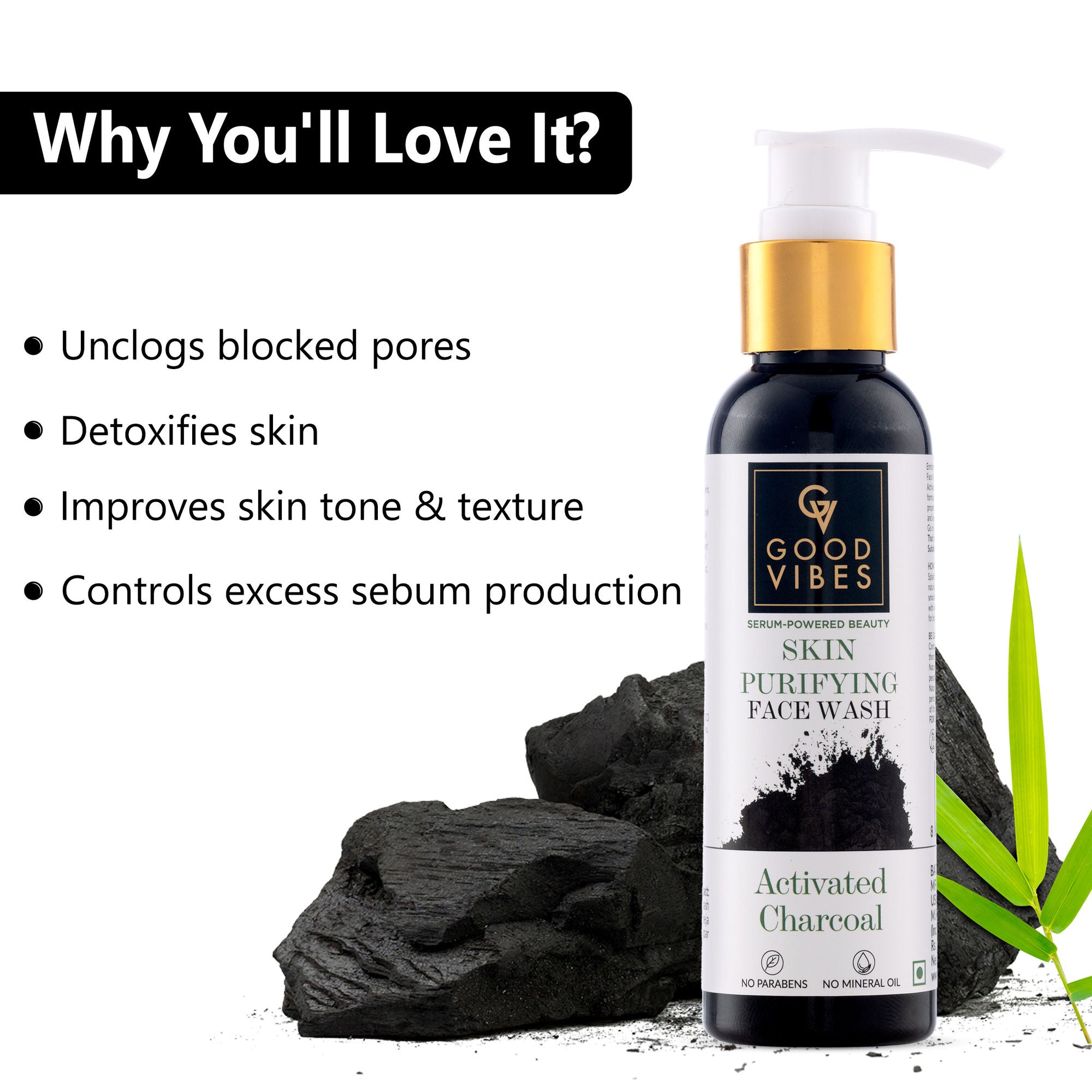 Good Vibes Activated Charcoal Deep Cleansing Face Wash - Distacart