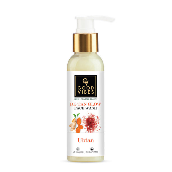 Good Vibes Ubtan De Tan Glow Face Wash - Distacart