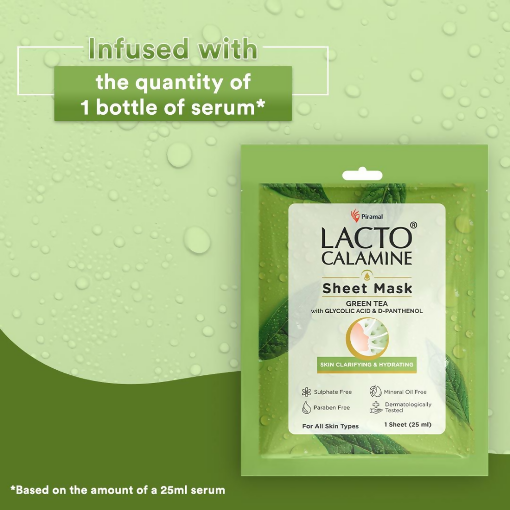 Lacto Calamine Green Tea Face Sheet Mask