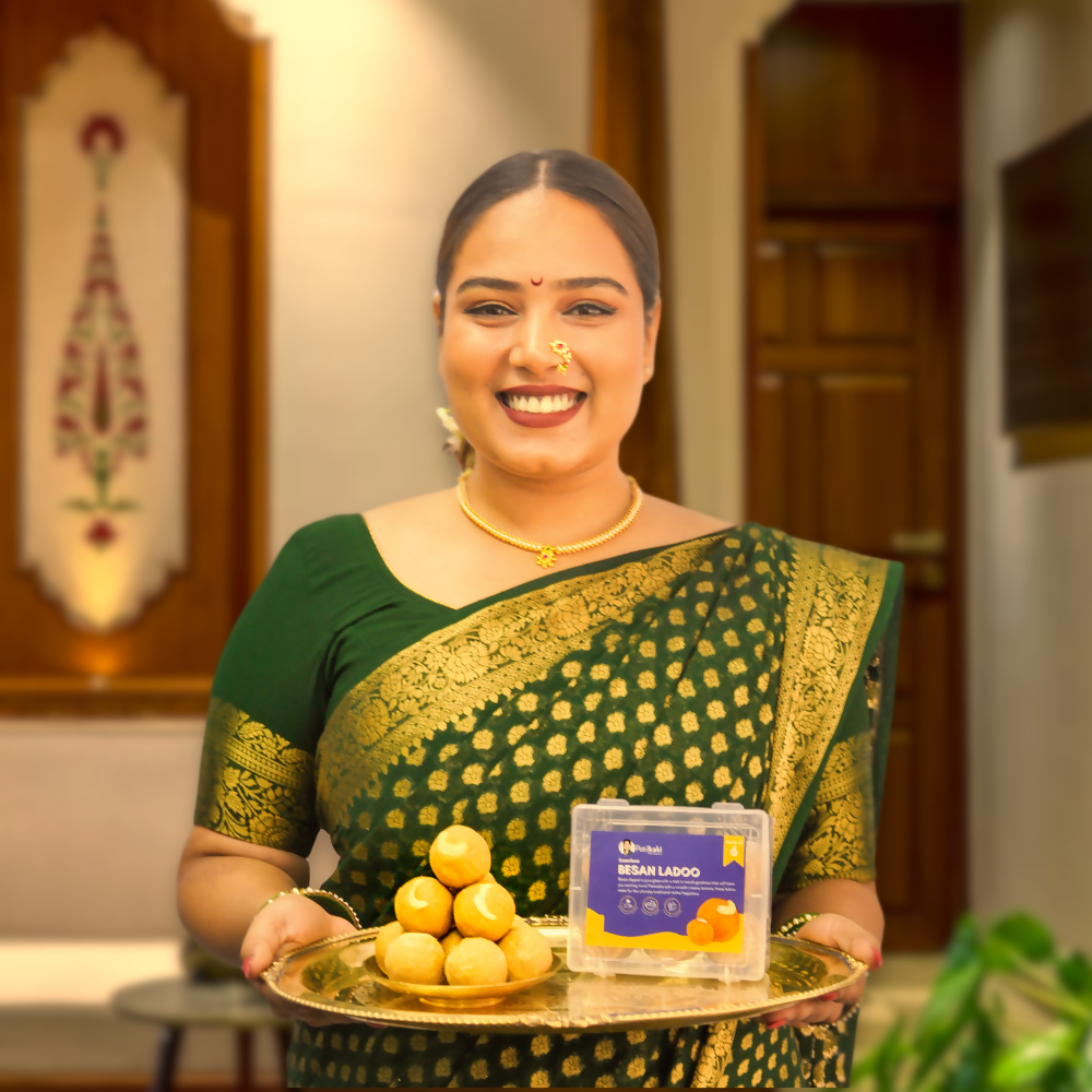 Patilkaki Besan Ladoo (Pure Ghee)