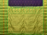 Thumbnail for Green and Blue Gadwal Silk Handloom Saree with Mango Pallu Design - Global Threads - Distacart