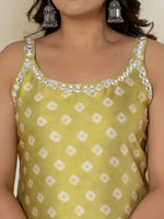 Thumbnail for Yufta Green Silk Kurta Dupatta Pant Set