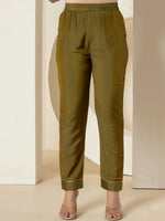 Thumbnail for Yufta Green Tissue Kurta Dupatta Pant Set