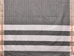 Thumbnail for Grey Bamboo Cotton Saree with Checks Design No Blouse - Global Threads - Distacart