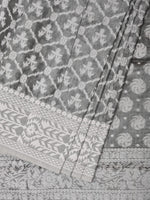 Thumbnail for Grey Cut Work Tussar Cotton Saree with All Over Jamdani Style Design - Global Threads - Distacart