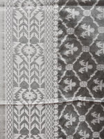 Thumbnail for Grey Cut Work Tussar Cotton Saree with All Over Jamdani Style Design - Global Threads - Distacart