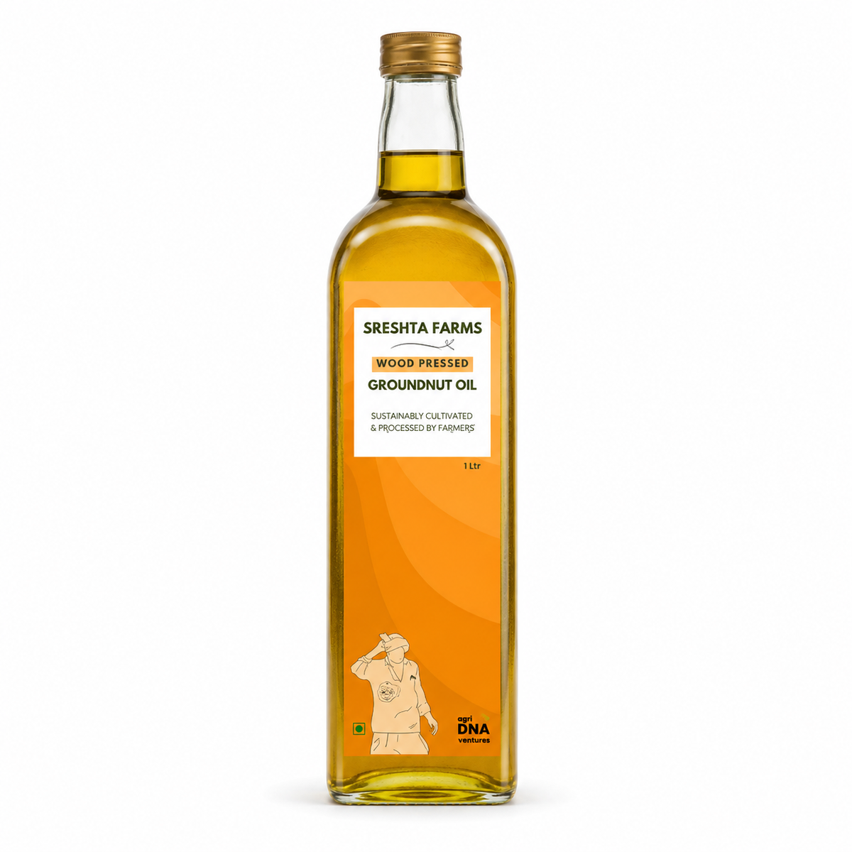 Sreshta Farms Wood Pressed Groundnut Oil
