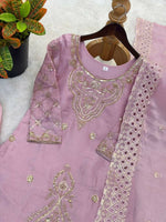 Thumbnail for Teeya Creation Onion Color Gimmychu Silk Embroidery Work Wedding Wear Salwar Suit - Distacart