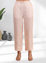 Thumbnail for Joban Fashion Pink Linen Embroidered Readymade Cord Set - Distacart