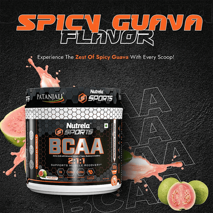 Patanjali Nutrela Sports BCAA Powder Spicy (Guava Flavour) - Distacart